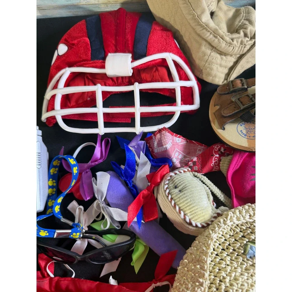 Build-A-Bear Workshop Accessory Lot OS Mixed Backpacks Shoes Hats Flute Toy